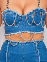 Load image into Gallery viewer, Denim Chains Set
