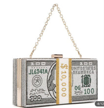 Load image into Gallery viewer, BIG BILLS RHINESTONE PURSE
