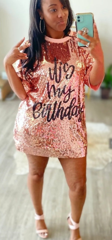 ITS MY BIRTHDAY TSHIRT DRESS